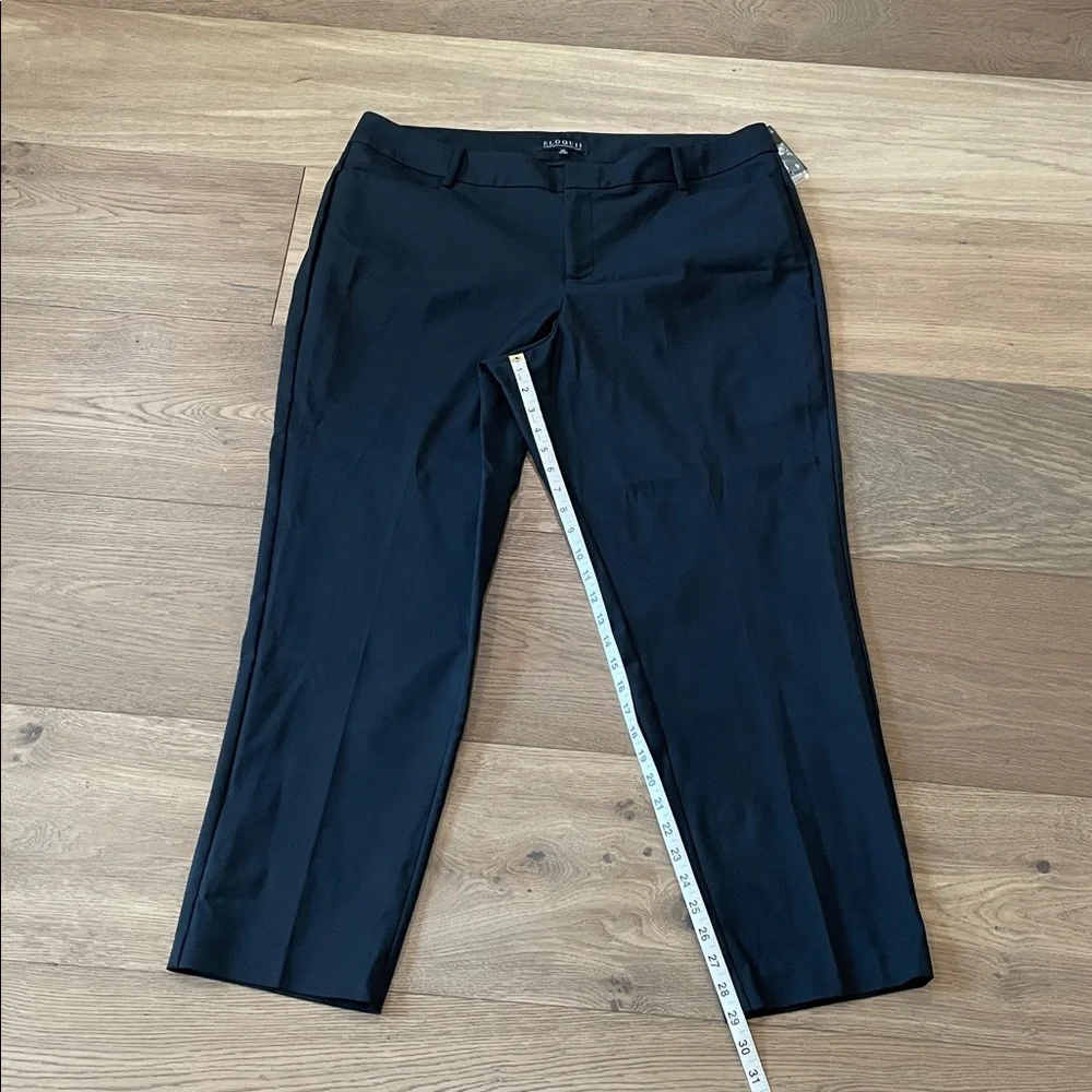Eloquii Kady Fit Double-Weave Pant Black Plus Size 18R NWT